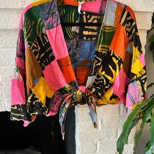 Osei-Duro Epo Tie Top in Motley - size 2